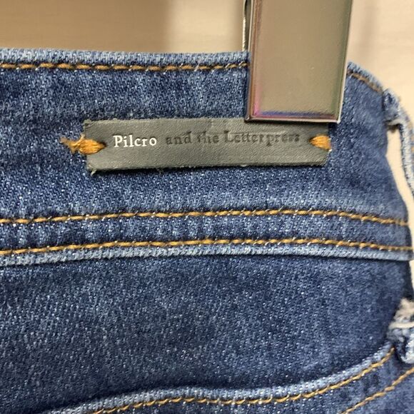 Pilcro Anthropologie High Rise Shibori Tie Dye Cuff Slim Boyfriend Jeans Size 26 - Picture 9 of 16